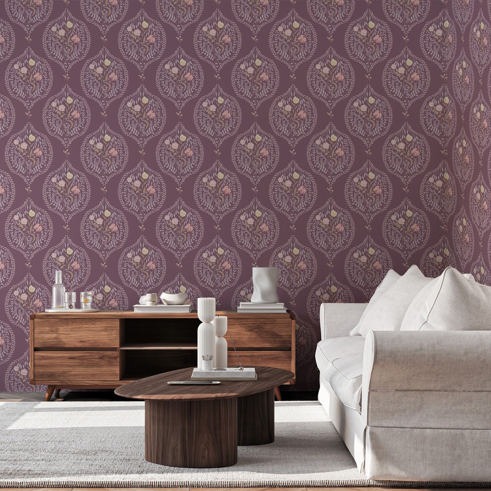 Picture of Flower bouquet in ogee Dark Pink - 1032601-14